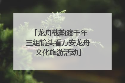 龙舟载韵渡千年 三组镜头看万安龙舟文化旅游活动