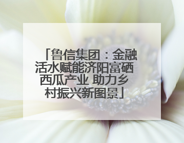 鲁信集团：金融活水赋能济阳富硒西瓜产业 助力乡村振兴新图景