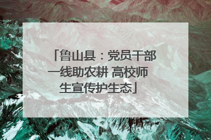 鲁山县：党员干部一线助农耕 高校师生宣传护生态
