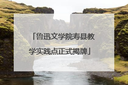 鲁迅文学院寿县教学实践点正式揭牌