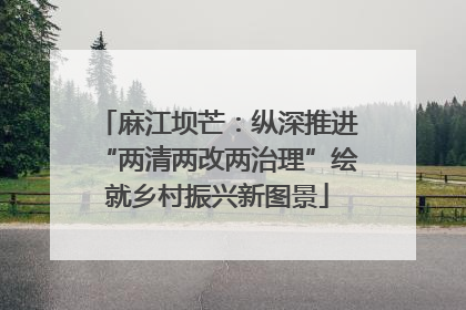 麻江坝芒：纵深推进“两清两改两治理”绘就乡村振兴新图景