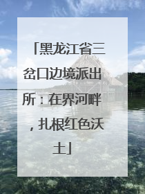 黑龙江省三岔口边境派出所：在界河畔，扎根红色沃土