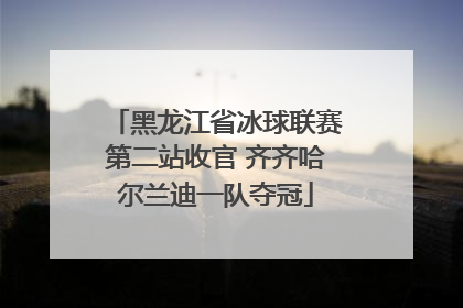 黑龙江省冰球联赛第二站收官 齐齐哈尔兰迪一队夺冠