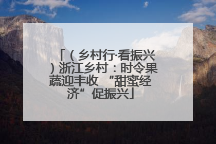 （乡村行·看振兴）浙江乡村：时令果蔬迎丰收 “甜蜜经济”促振兴