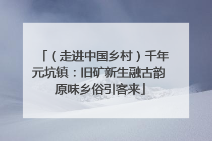 （走进中国乡村）千年元坑镇：旧矿新生融古韵 原味乡俗引客来