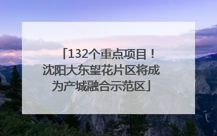 132个重点项目！沈阳大东望花片区将成为产城融合示范区