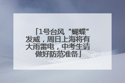 1号台风“蝴蝶”发威，周日上海将有大雨雷电，中考生请做好防范准备