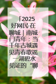 2025好网民·在聊城｜南城门青年：当千年古城遇见青春歌谣 一湖碧水见证的“聊城式浪漫”