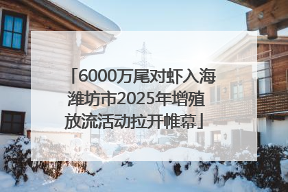 6000万尾对虾入海 潍坊市2025年增殖放流活动拉开帷幕