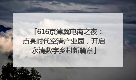 616京津冀电商之夜：点亮时代空港产业园，开启永清数字乡村新篇章