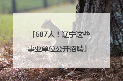 687人！辽宁这些事业单位公开招聘