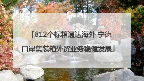 812个标箱通达海外 宁德口岸集装箱外贸业务稳健发展
