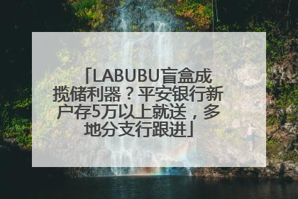 LABUBU盲盒成揽储利器？平安银行新户存5万以上就送，多地分支行跟进